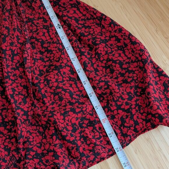 Zadig & Voltaire Rinka Red/Black Floral Print Long Sleeve Mini Dress, size S - Picture 5 of 8